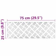 Стъпало Правоъгълна 4 pcs Сребрист 75 x 25 см Алуминий