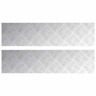 Стъпало Правоъгълна 2 pcs Сребрист 100 x 25 cm Алуминий