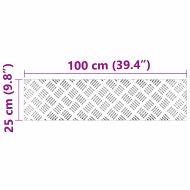 Стъпало Правоъгълна 4 pcs Сребрист 100 x 25 cm Алуминий