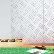 Стъпало Квадратна 4 pcs Сребрист 30 x 30 cm Алуминий