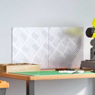 Стъпало Квадратна 2 pcs Сребрист 30 x 30 cm Алуминий