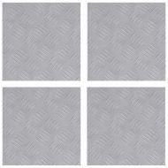 Стъпало Квадратна 4 pcs Сребрист 30 x 30 cm Алуминий