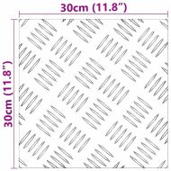 Стъпало Квадратна 4 pcs Сребрист 30 x 30 cm Алуминий