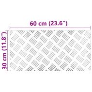 Стъпало Правоъгълна 4 pcs Сребрист 60 x 30 cm Алуминий
