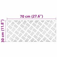 Стъпало Правоъгълна 2 pcs Сребрист 70 x 30 cm Алуминий