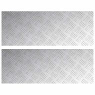 Стъпало Правоъгълна 2 pcs Сребрист 80 x 30 cm Алуминий