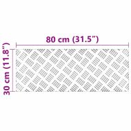 Стъпало Правоъгълна 4 pcs Сребрист 80 x 30 cm Алуминий