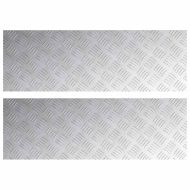 Стъпало Правоъгълна 2 pcs Сребрист 90 x 30 cm Алуминий