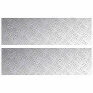 Стъпало Правоъгълна 2 pcs Сребрист 100 x 30 cm Алуминий
