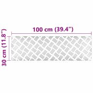 Стъпало Правоъгълна 2 pcs Сребрист 100 x 30 cm Алуминий