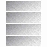 Стъпало Правоъгълна 4 pcs Сребрист 100 x 30 cm Алуминий