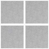 Стъпало Квадратна 4 pcs Сребрист 40 x 40 cm Алуминий