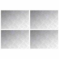 Стъпало Правоъгълна 4 pcs Сребрист 60 x 40 cm Алуминий