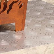 Стъпало Правоъгълна 4 pcs Сребрист 60 x 40 cm Алуминий