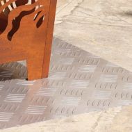 Стъпало Правоъгълна 2 pcs Сребрист 70 x 40 cm Алуминий