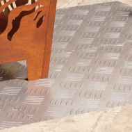 Стъпало Правоъгълна 4 pcs Сребрист 70 x 40 cm Алуминий