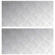 Стъпало Правоъгълна 2 pcs Сребрист 80 x 40 cm Алуминий