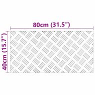 Стъпало Правоъгълна 4 pcs Сребрист 80 x 40 cm Алуминий