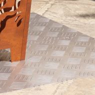 Стъпало Правоъгълна 2 pcs Сребрист 100 x 40 cm Алуминий