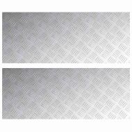 Стъпало Правоъгълна 2 pcs Сребрист 100 x 40 cm Алуминий