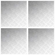 Стъпало Квадратна 4 pcs Сребрист 50 x 50 cm Алуминий