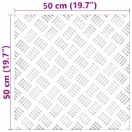 Стъпало Квадратна 2 pcs Сребрист 50 x 50 cm Алуминий