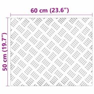 Стъпало Правоъгълна 4 pcs Сребрист 60 x 50 cm Алуминий