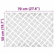 Стъпало Правоъгълна 4 pcs Сребрист 70 x 50 cm Алуминий