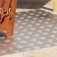 Стъпало Правоъгълна 4 pcs Сребрист 80 x 50 cm Алуминий