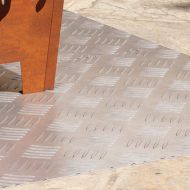 Стъпало Правоъгълна 2 pcs Сребрист 90 x 50 cm Алуминий