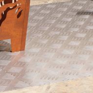 Стъпало Правоъгълна 4 pcs Сребрист 90 x 50 cm Алуминий