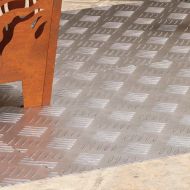 Стъпало Правоъгълна 4 pcs Сребрист 100 x 50 cm Алуминий