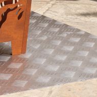 Стъпало Правоъгълна 2 pcs Сребрист 100 x 50 cm Алуминий