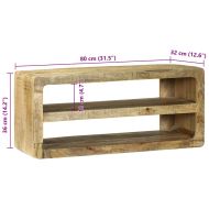 ТВ шкаф Кафяво 80 x 32 x 36 см Масивна дървесина от манго