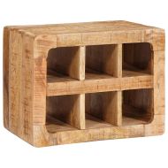 Винен рафт Кафяво 44 x 30 x 35 см Солидно мангово дърво