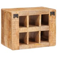 Винен рафт Кафяво 44 x 30 x 35 см Солидно мангово дърво