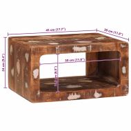 Нощно шкафче 2 pcs Кафяво Солидно възстановено дърво