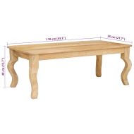 Масичка за кафе Кафяво 110 x 55 x 40 cm Солидно мангово дърво