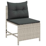 Градински Софа Комплект 6 pcs Светло сиво и тъмно сиво