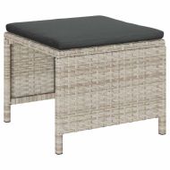 Градински Софа Комплект 6 pcs Светло сиво и тъмно сиво