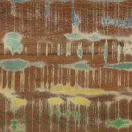 Масичка за кафе 2 pcs Многоцветен Солидно възстановено дърво