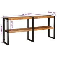 Конзолна маса Кафяво 160 x 33 x 75 см Солидно мангово дърво