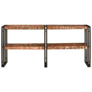 Конзолна маса с рафт Многоцветен Солидно възстановено дърво