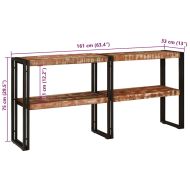 Конзолна маса с рафт Многоцветен Солидно възстановено дърво