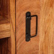 ТВ шкаф с рафт Кафяво 120 x 33 x 50 см Акациево дърво масив