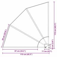 Прозорец за балкон 115 x 115 см Полиестер Антрацит