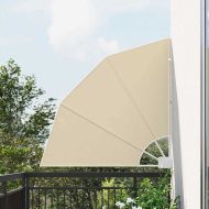 Прозорец за балкон Бежово 115 x 115 см Полиестер