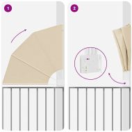 Прозорец за балкон Бежово 115 x 115 см Полиестер