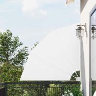 Прозорец за балкон Бяло 140 x 140 cm Полиестер