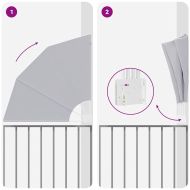 Прозорец за балкон Сив 115 x 115 см Полиестер